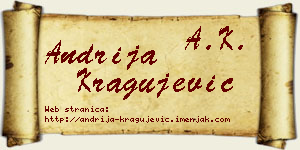 Andrija Kragujević vizit kartica